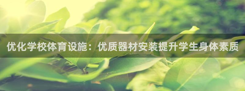 极悦平台看7O777：优化学校体育设施：优质器材安装