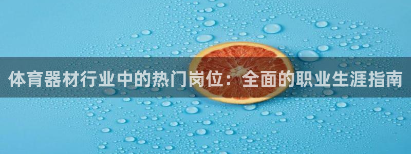 极悦平台登录方式：体育器材行业中的热门岗位：全面的职