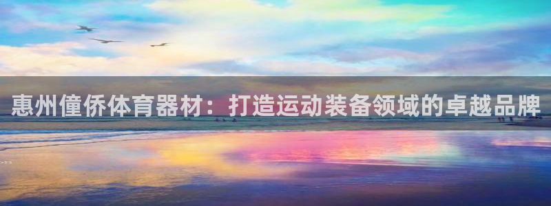 极悦娱乐会被骗吗：惠州僮侨体育器材：打造运动装备领域