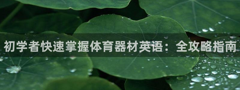 极悦娱乐下载官网安装：初学者快速掌握体育器材英语：全