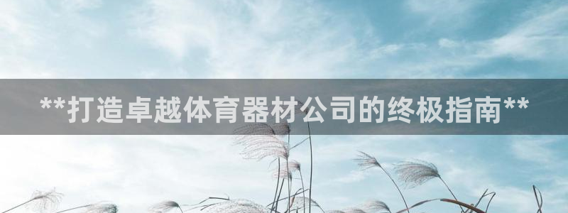 极悦娱乐公司最新招聘信息网：**打造卓越体育器材公司