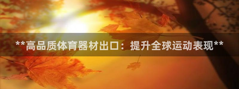 极悦平台客服团队怎么样：**高品质体育器材出口：提升